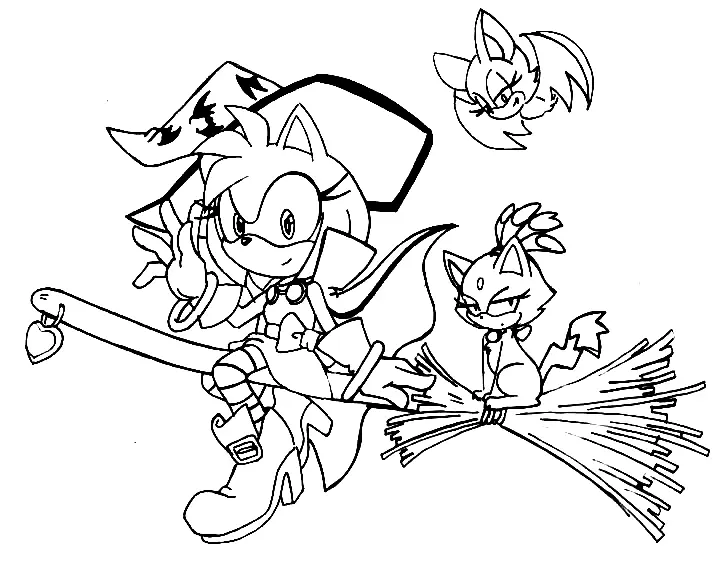 Amy Rose Coloring Pages 18