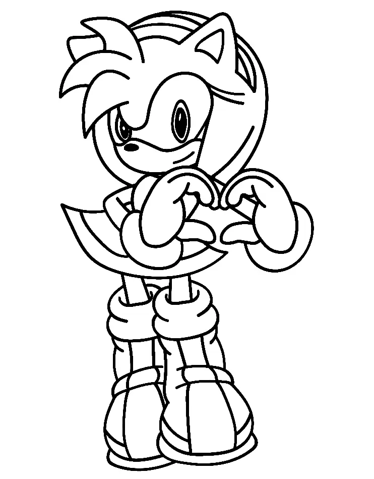Amy Rose Coloring Pages 19