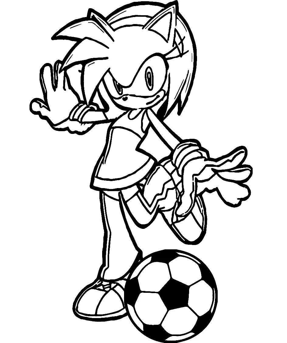 Amy Rose Coloring Pages 21