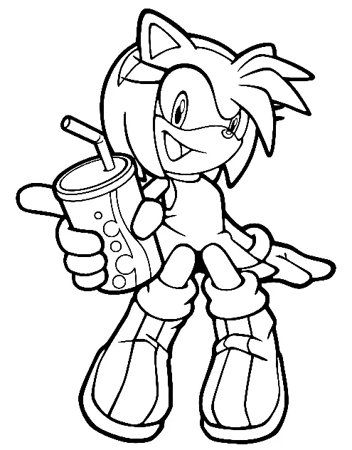 Amy Rose Coloring Pages 23