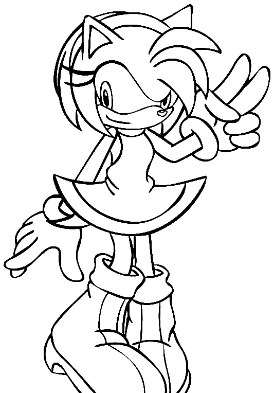 Amy Rose Coloring Pages 27