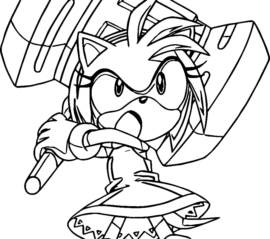 Amy Rose Coloring Pages 28