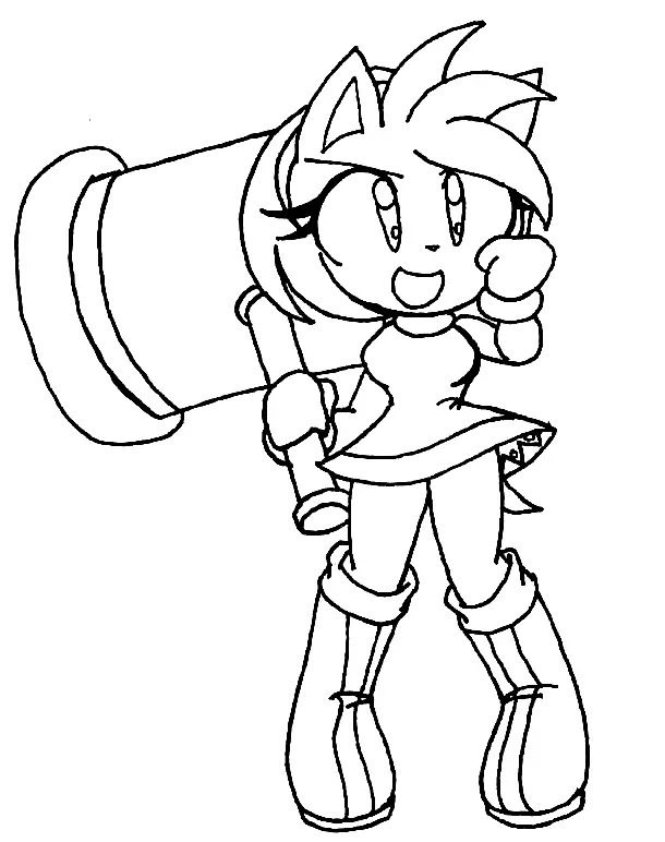 Amy Rose Coloring Pages 29