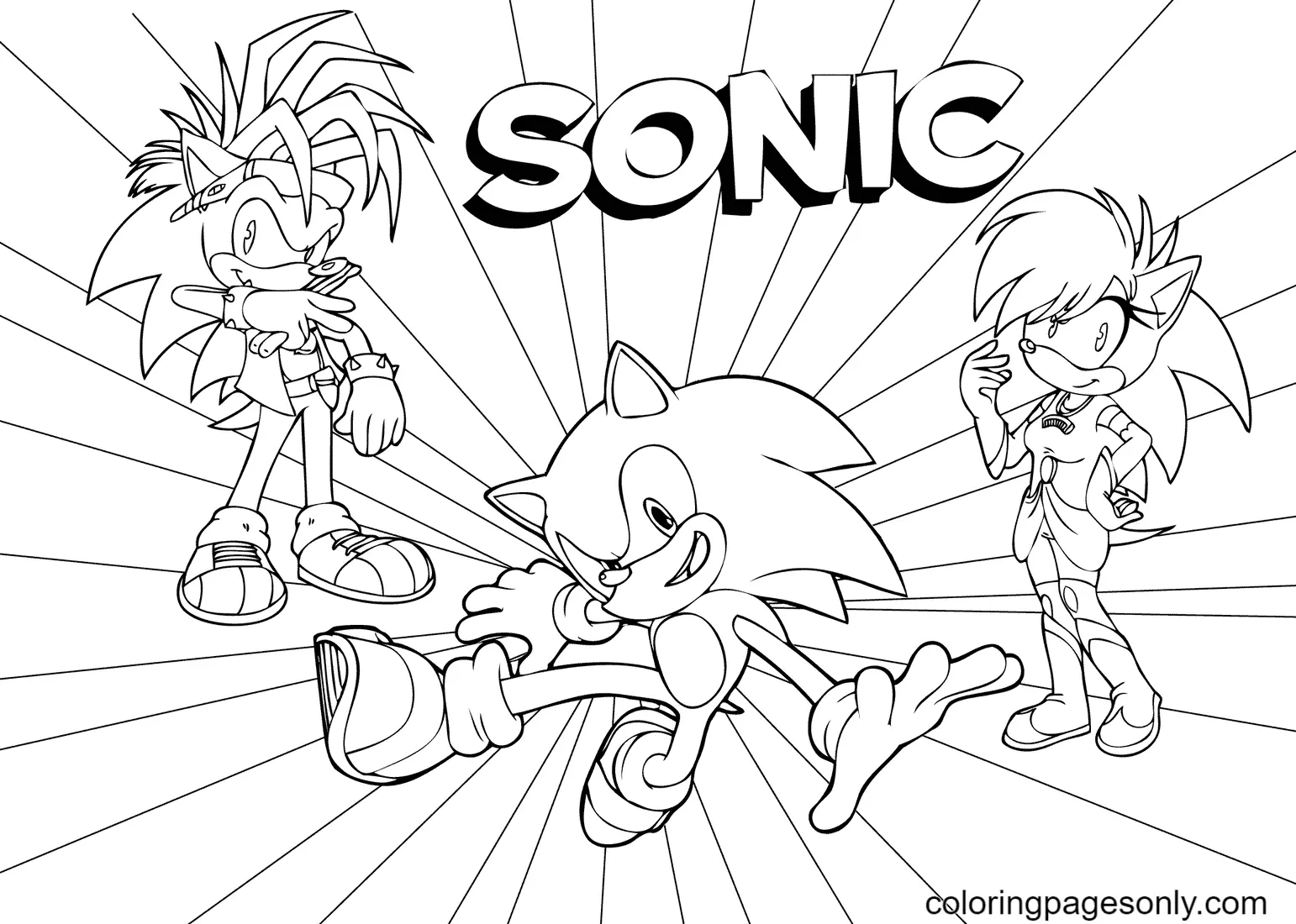 Amy Rose Coloring Pages 3