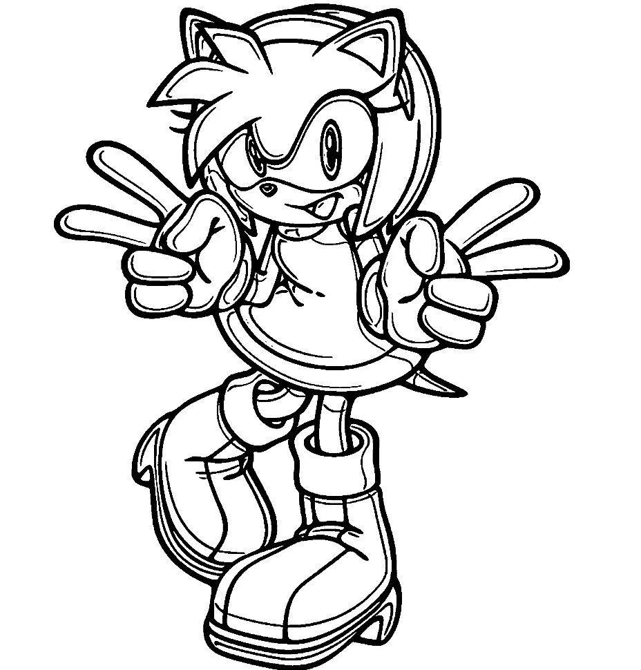 Amy Rose Coloring Pages 31