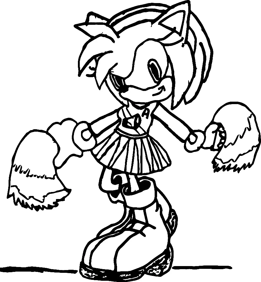 Amy Rose Coloring Pages 35