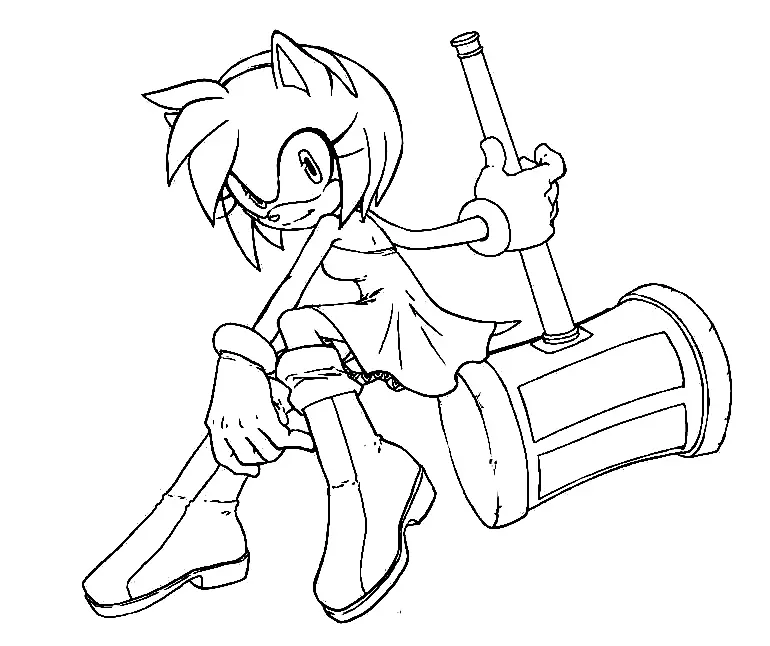Amy Rose Coloring Pages 36
