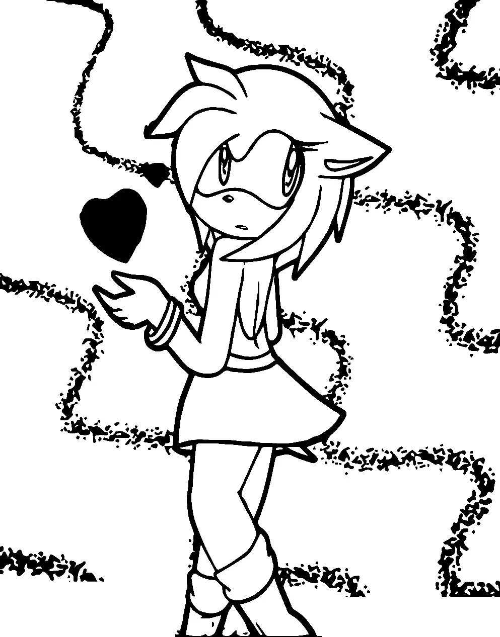 Amy Rose Coloring Pages 39