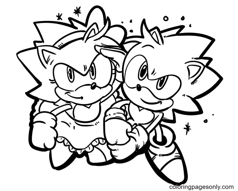 Amy Rose Coloring Pages 4