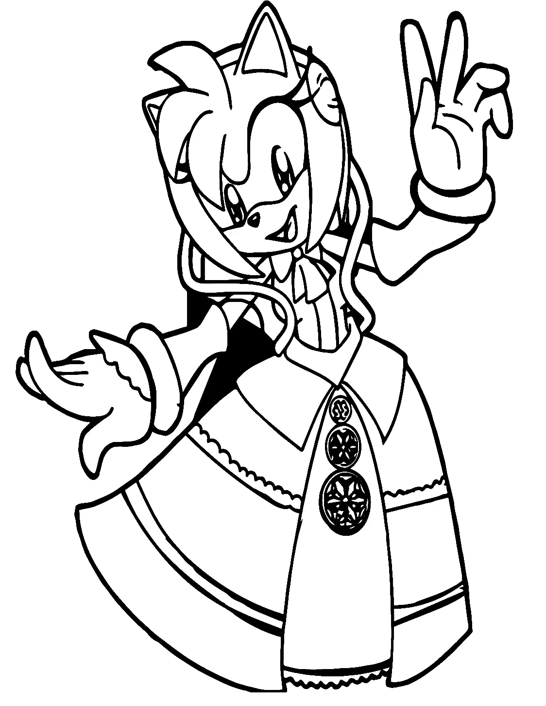 Amy Rose Coloring Pages 42