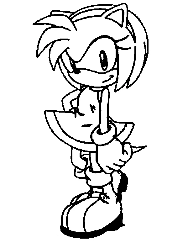 Amy Rose Coloring Pages 47