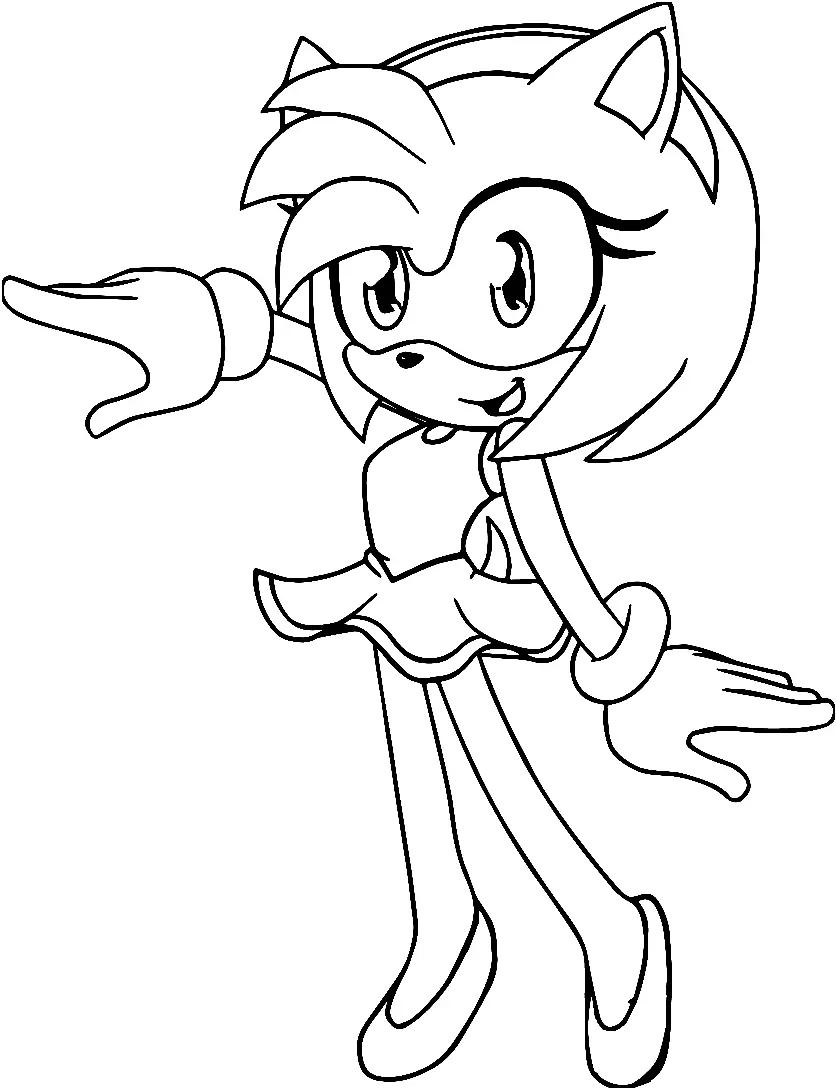 Amy Rose Para Colorear 50