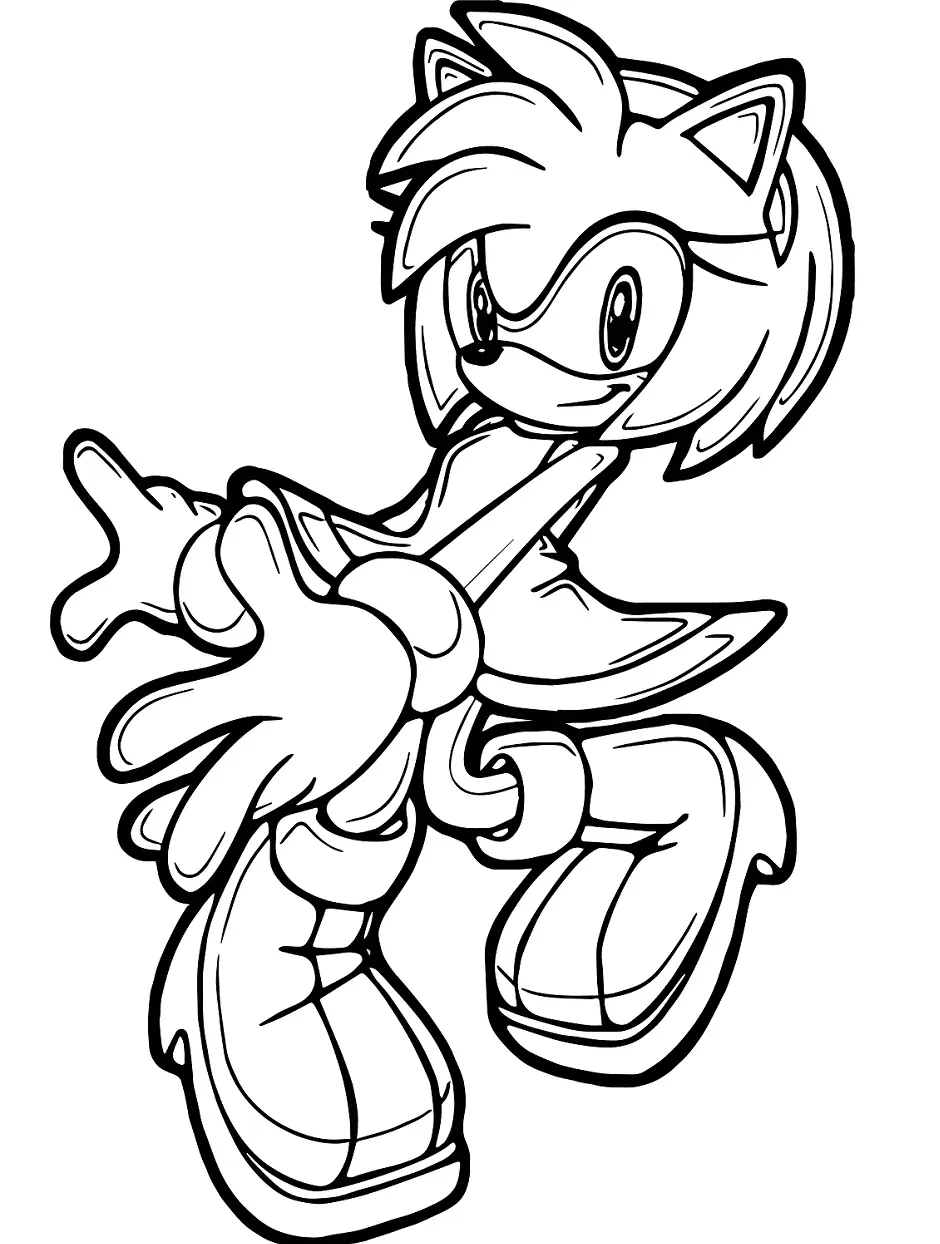 Amy Rose Para Colorear 55