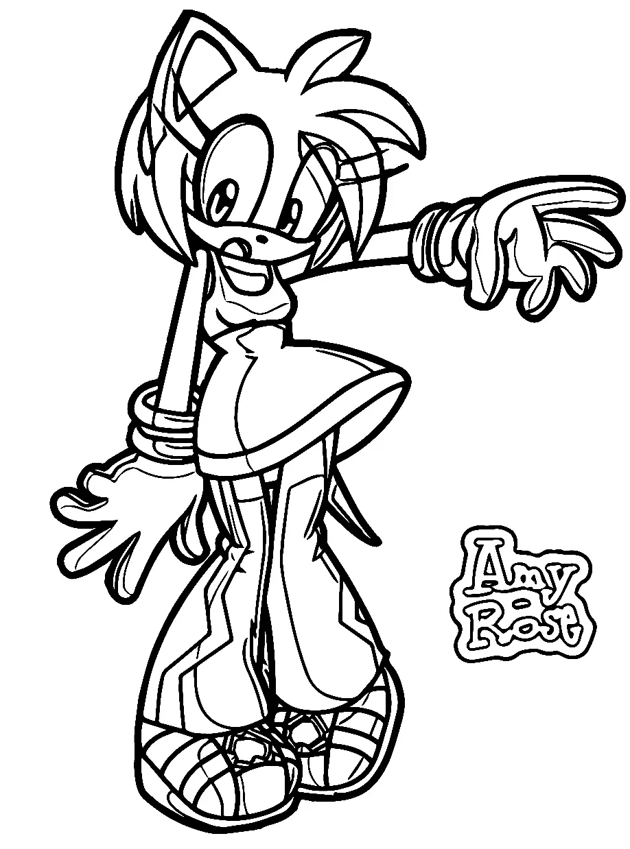 Amy Rose Ausmalbilder 60