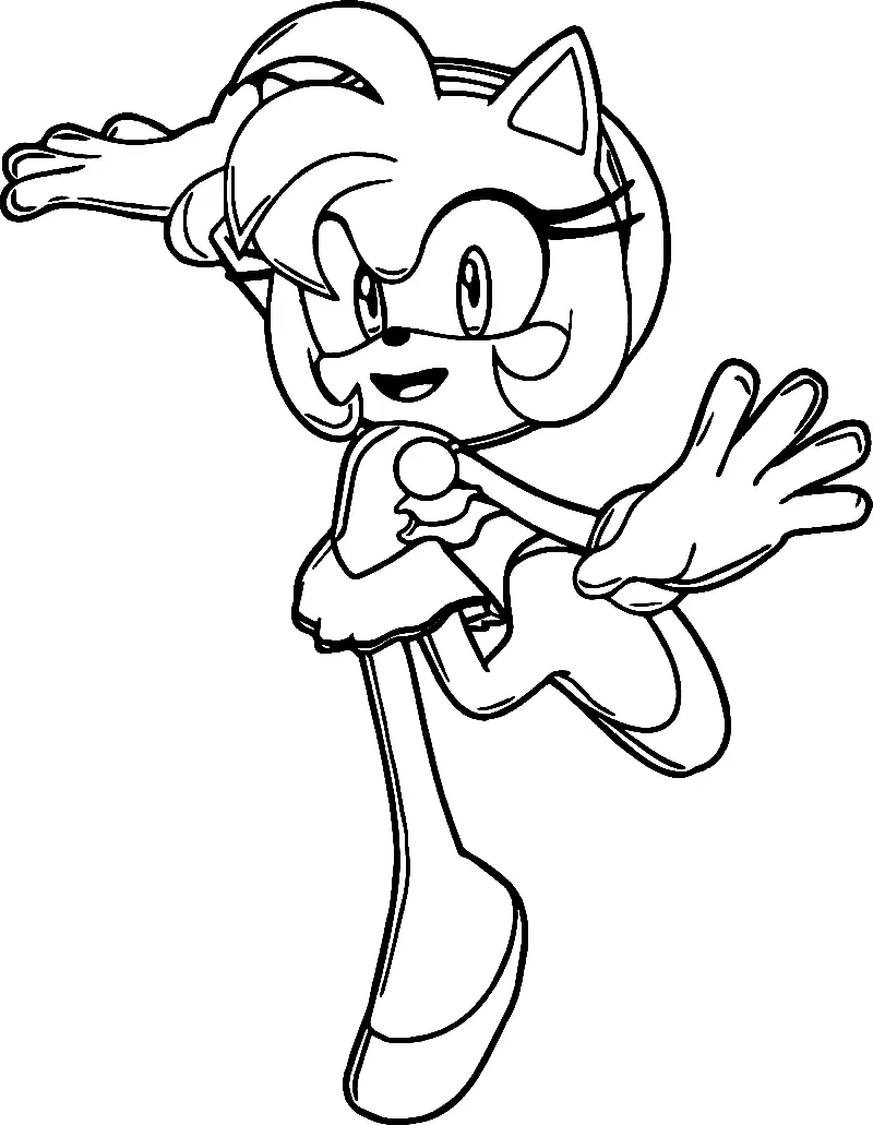 Amy Rose Coloring Pages 69