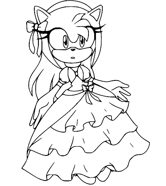 Amy Rose Coloring Pages 8
