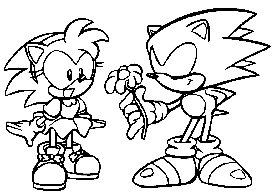 Amy Rose Coloring Pages 9