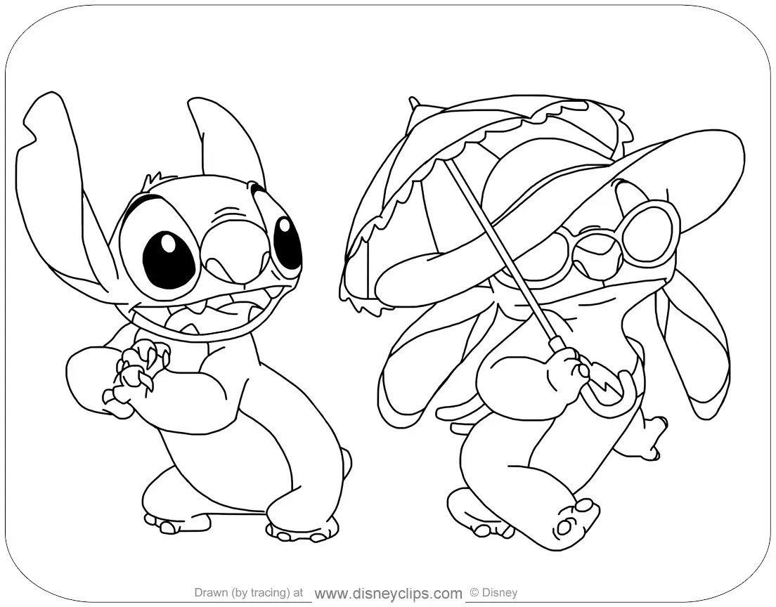 Angel und Stitch Ausmalbilder 8