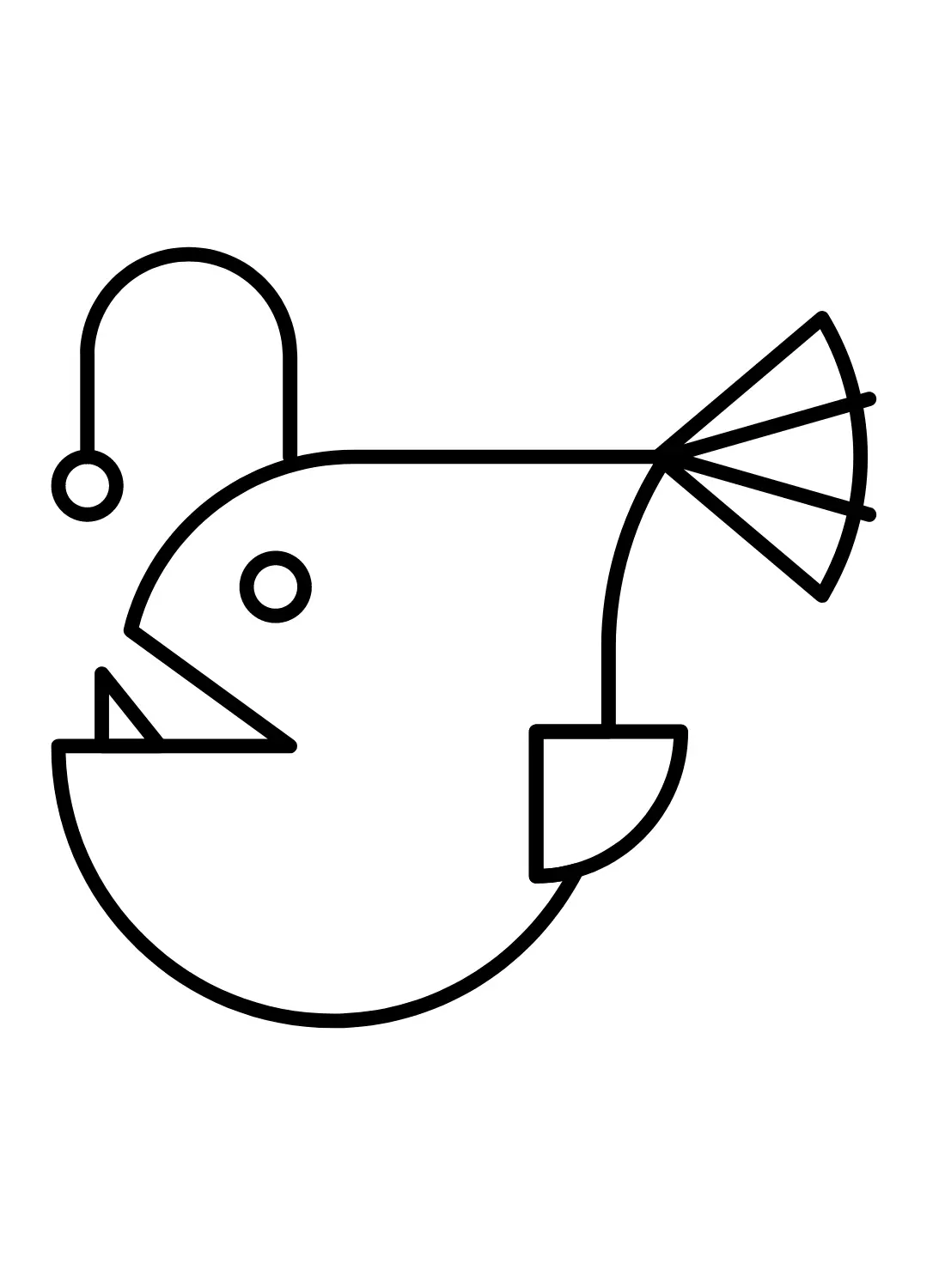 Desenhos de Peixe-Pescador Para Colorir 11