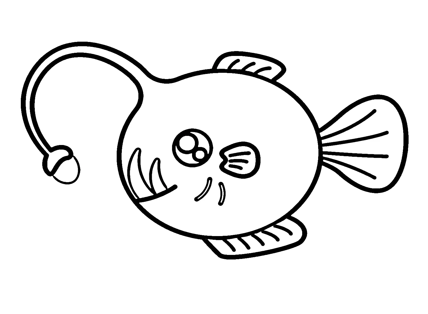 Desenhos de Peixe-Pescador Para Colorir 15