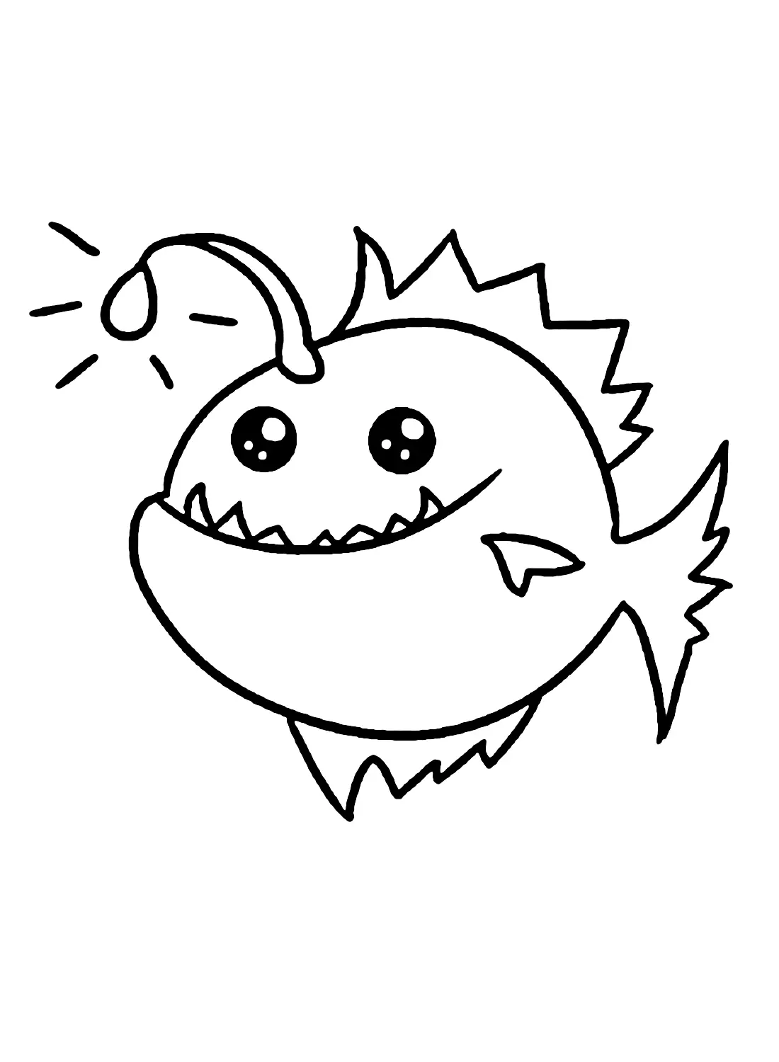 Desenhos de Peixe-Pescador Para Colorir 5