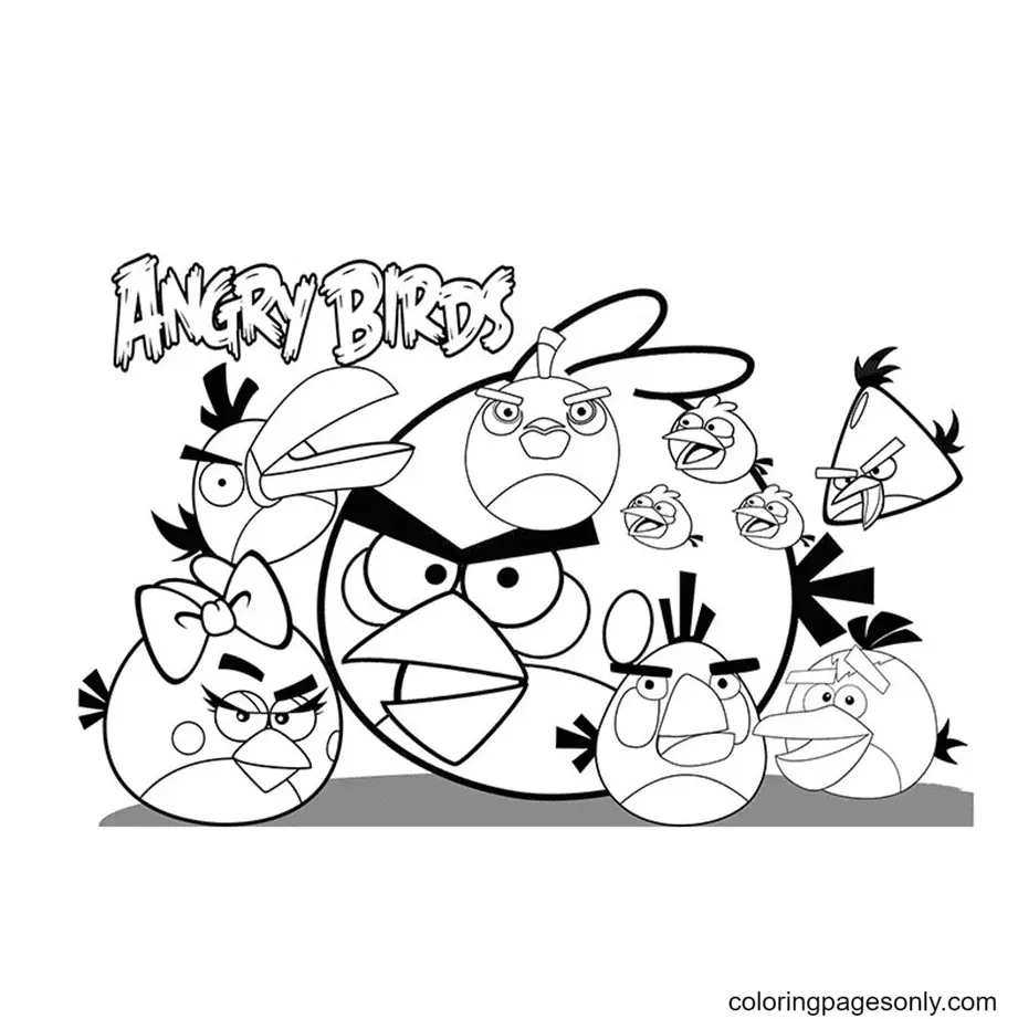 Angry Birds Coloring Pages 28
