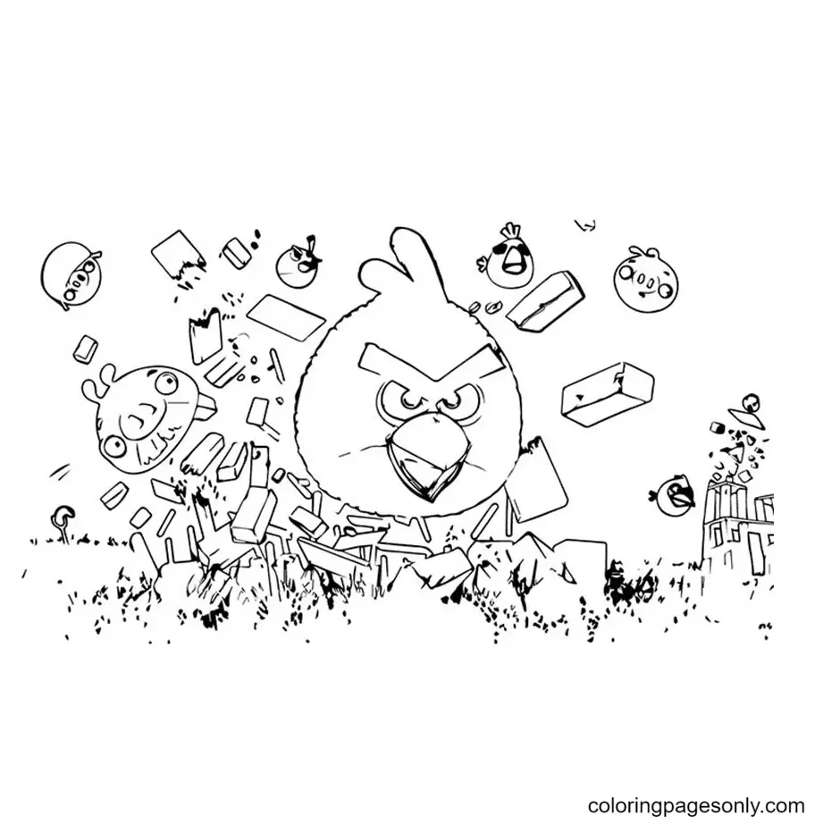 Angry Birds Coloring Pages 41