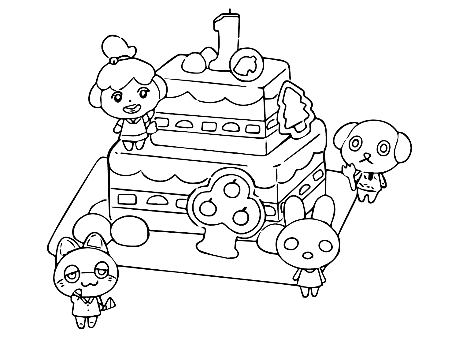Desenhos de Animal Crossing Para Colorir 9