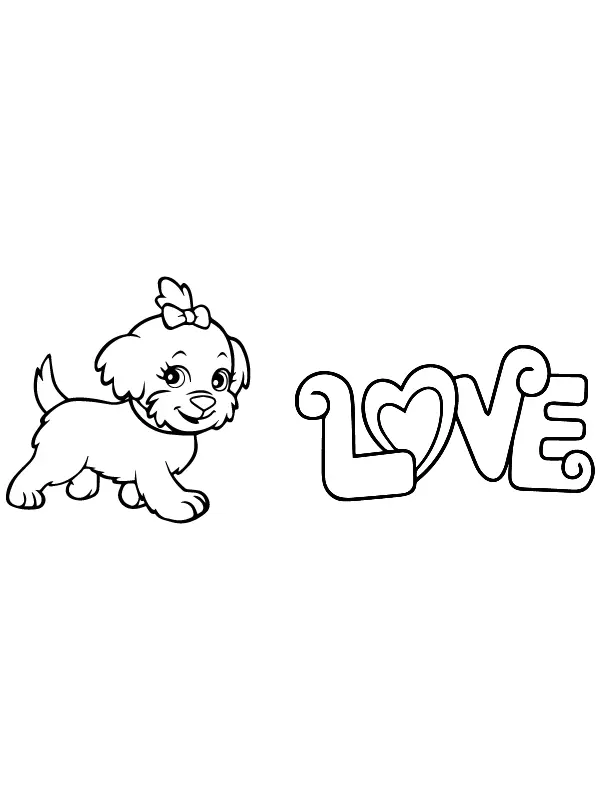 Animal Valentine s Coloring Pages 10