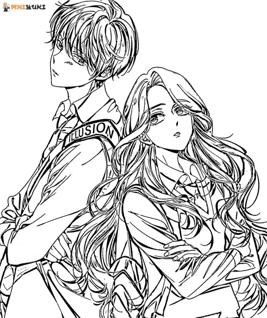 Anime Couple Coloring Pages 2