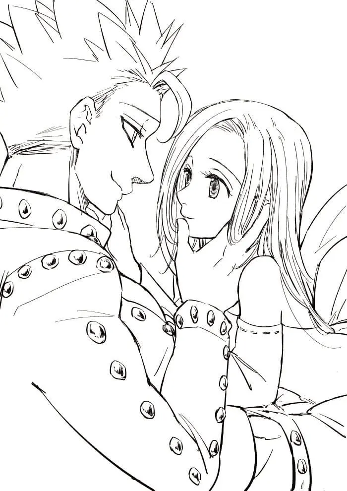 Anime Couple Coloring Pages 26