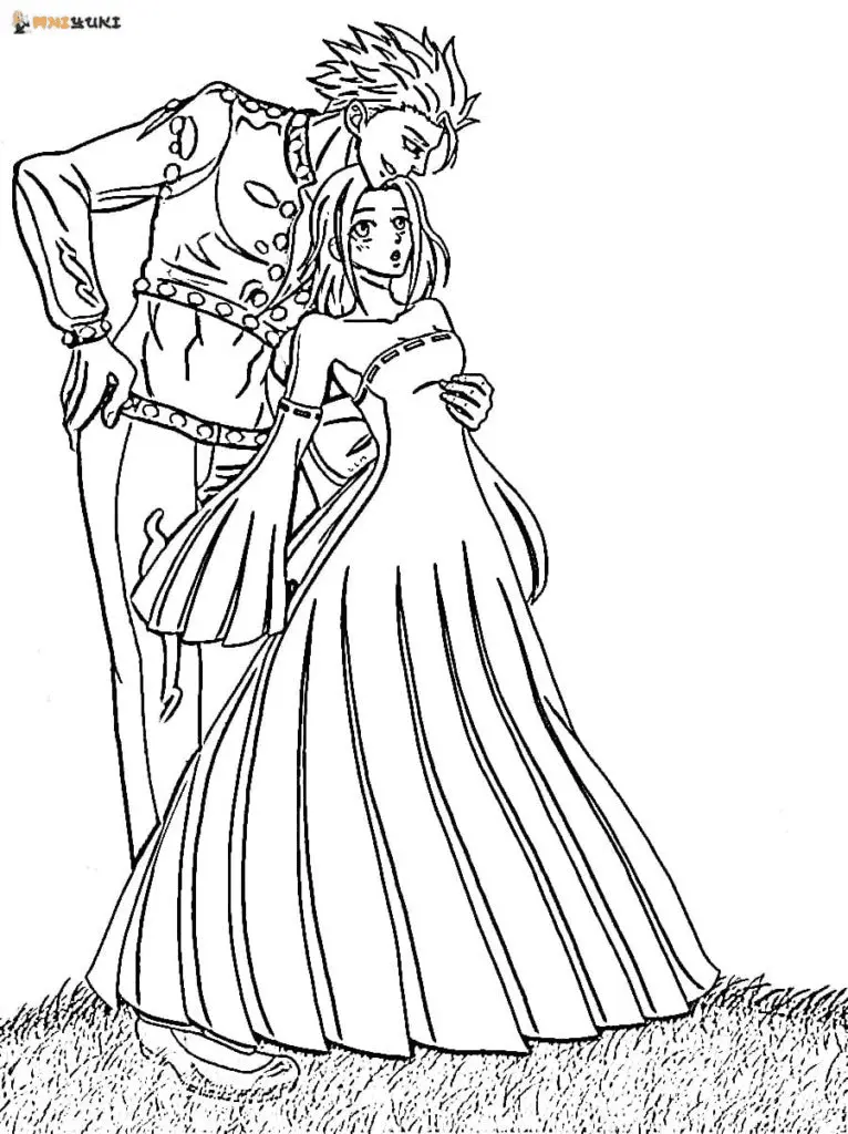 Anime Couple Coloring Pages 30