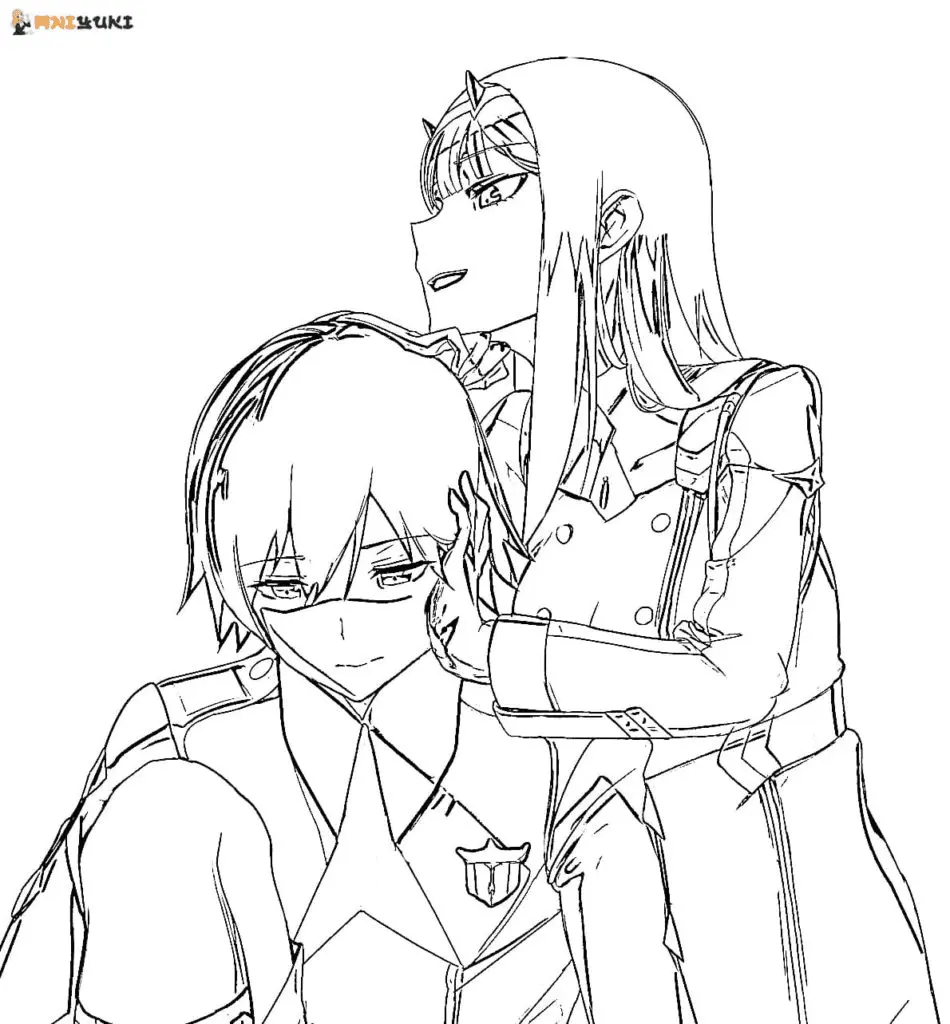 Anime Couple Coloring Pages 34