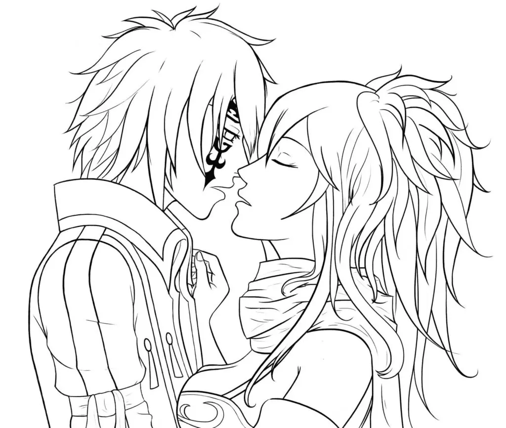 Anime Couple Coloring Pages 41
