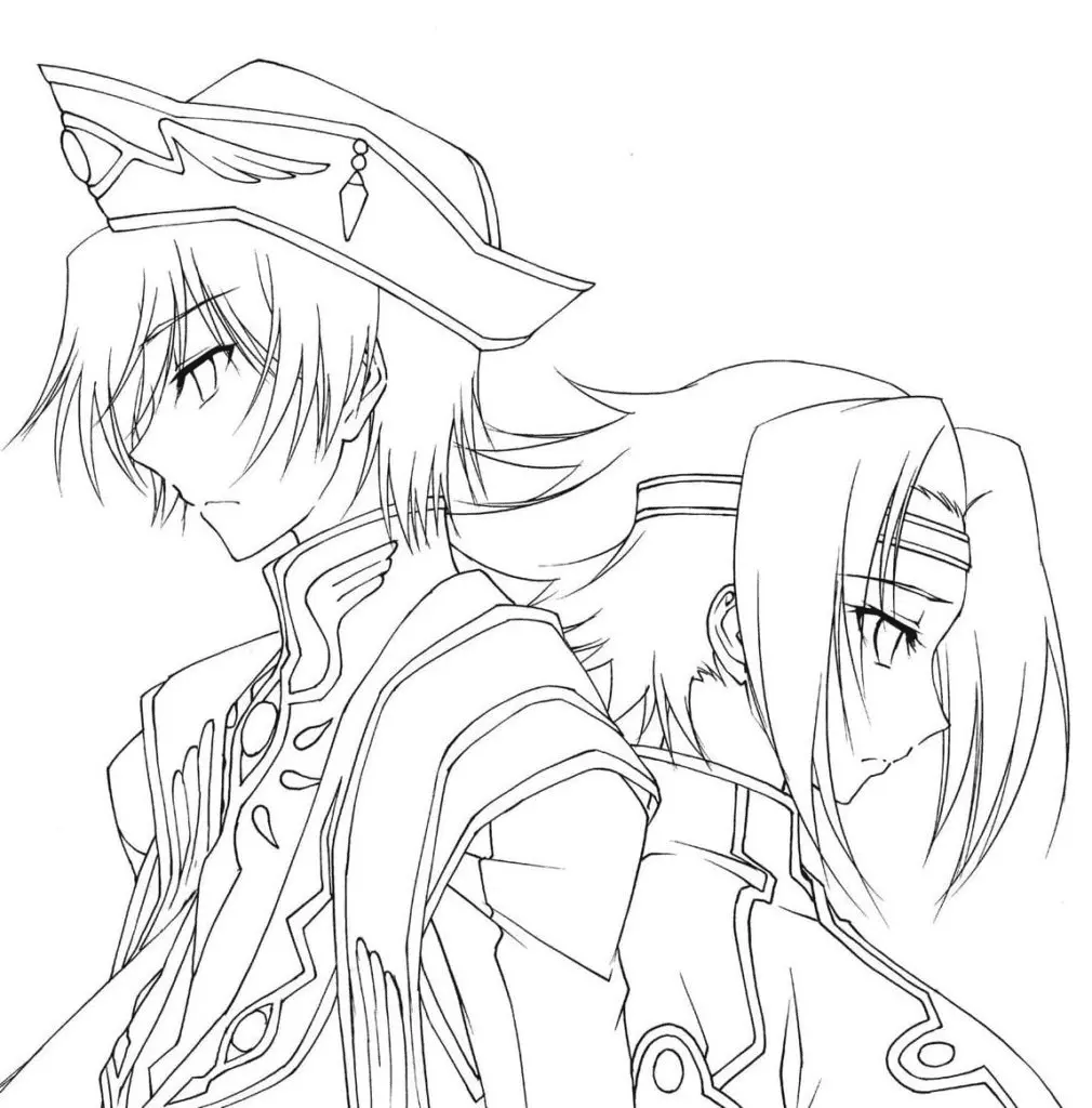 Anime Couple Coloring Pages 50