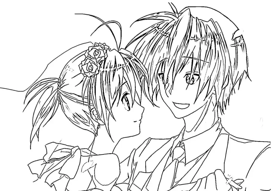 Anime Couple Coloring Pages 55