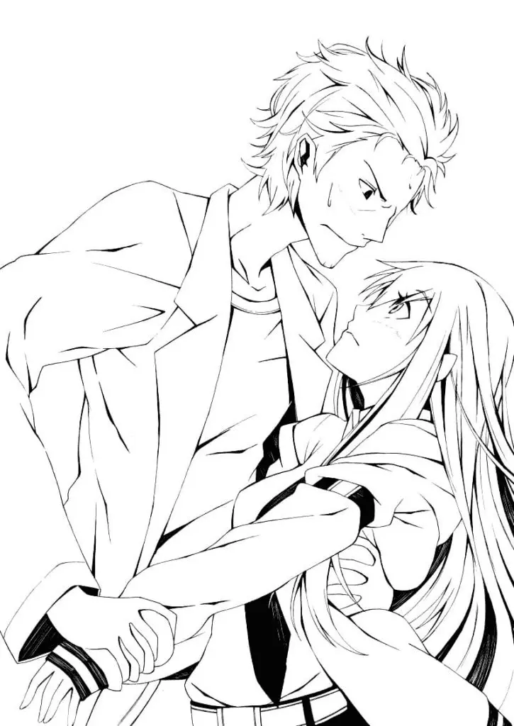 Anime Couple Coloring Pages 56