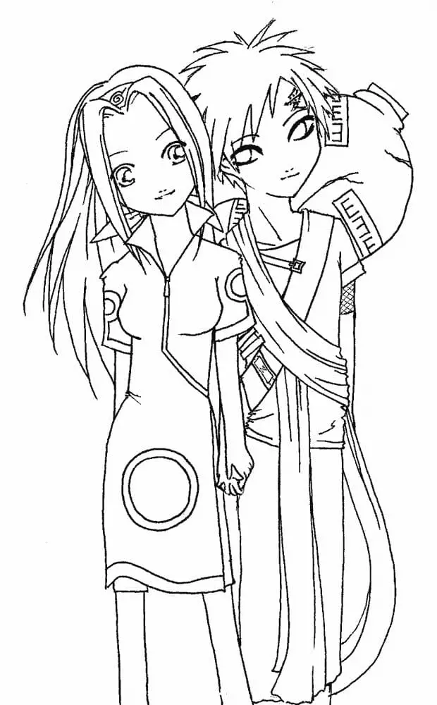 Anime Couple Coloring Pages 59