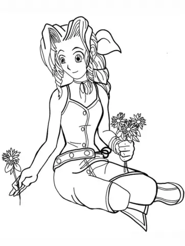 Anime Girl Coloring Pages 1