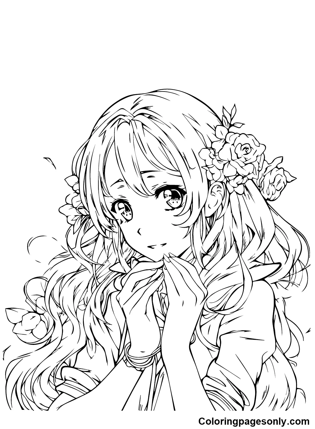 Anime Girl Coloring Pages 11