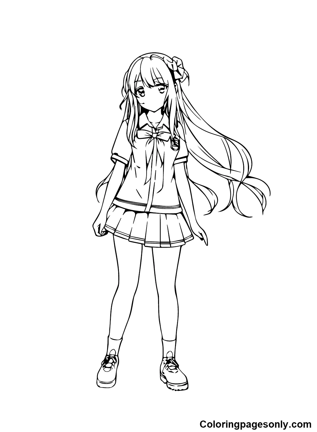 Anime Girl Coloring Pages 18