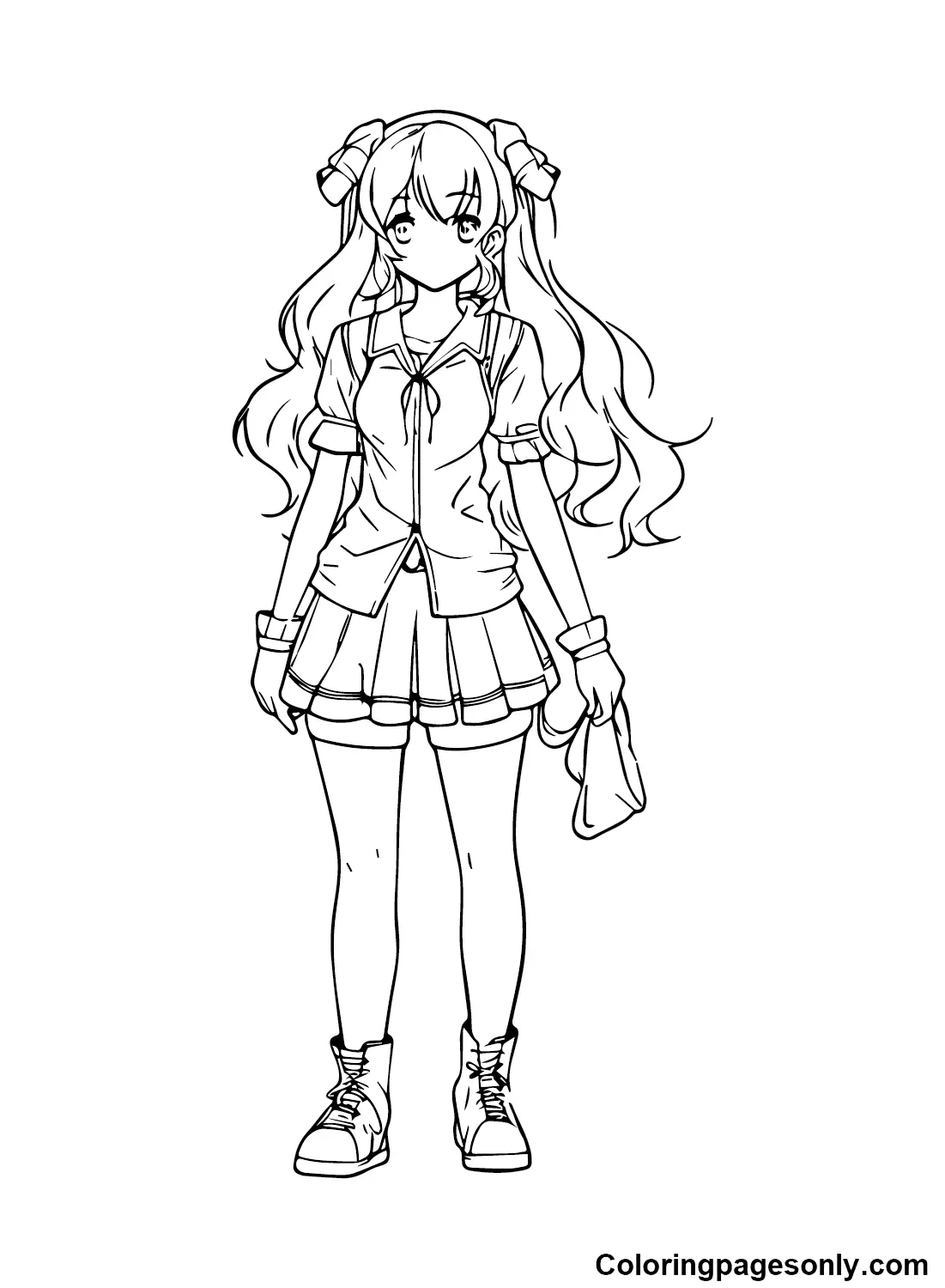 Anime Girl Coloring Pages 19