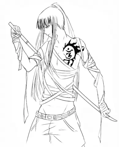 Anime Girl Coloring Pages 2