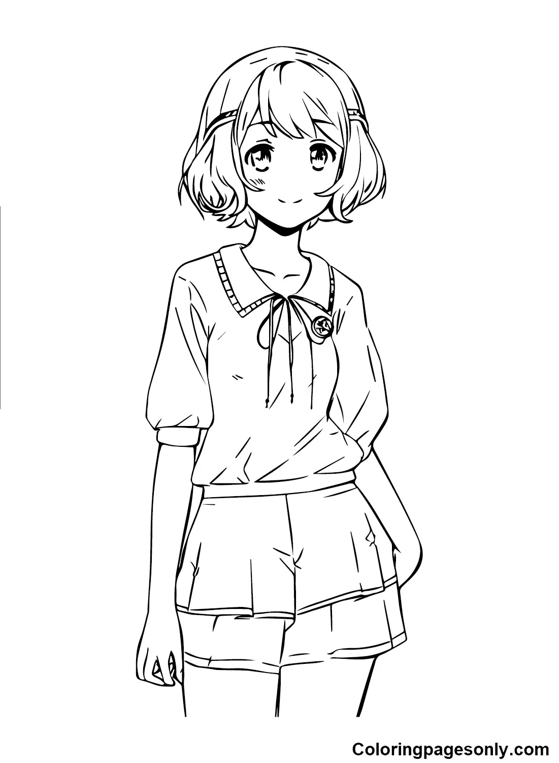 Anime Girl Coloring Pages 20