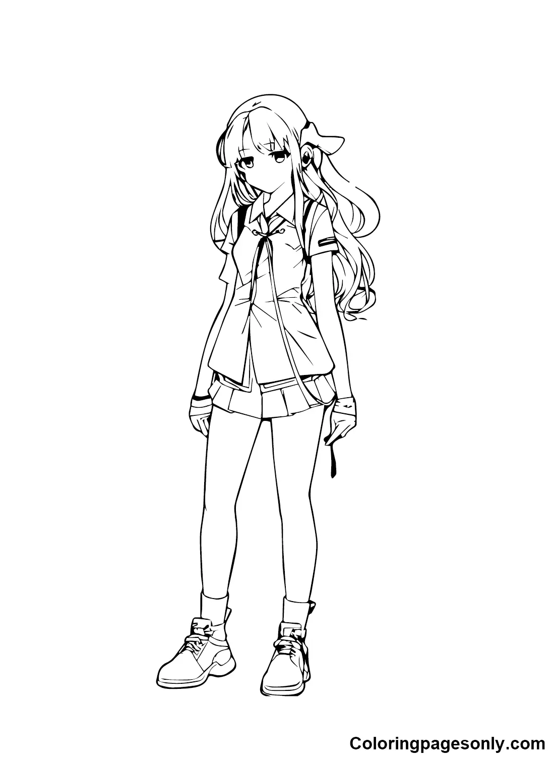 Anime Girl Coloring Pages 22