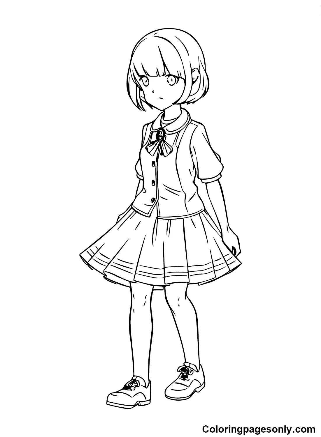 Anime Girl Coloring Pages 23