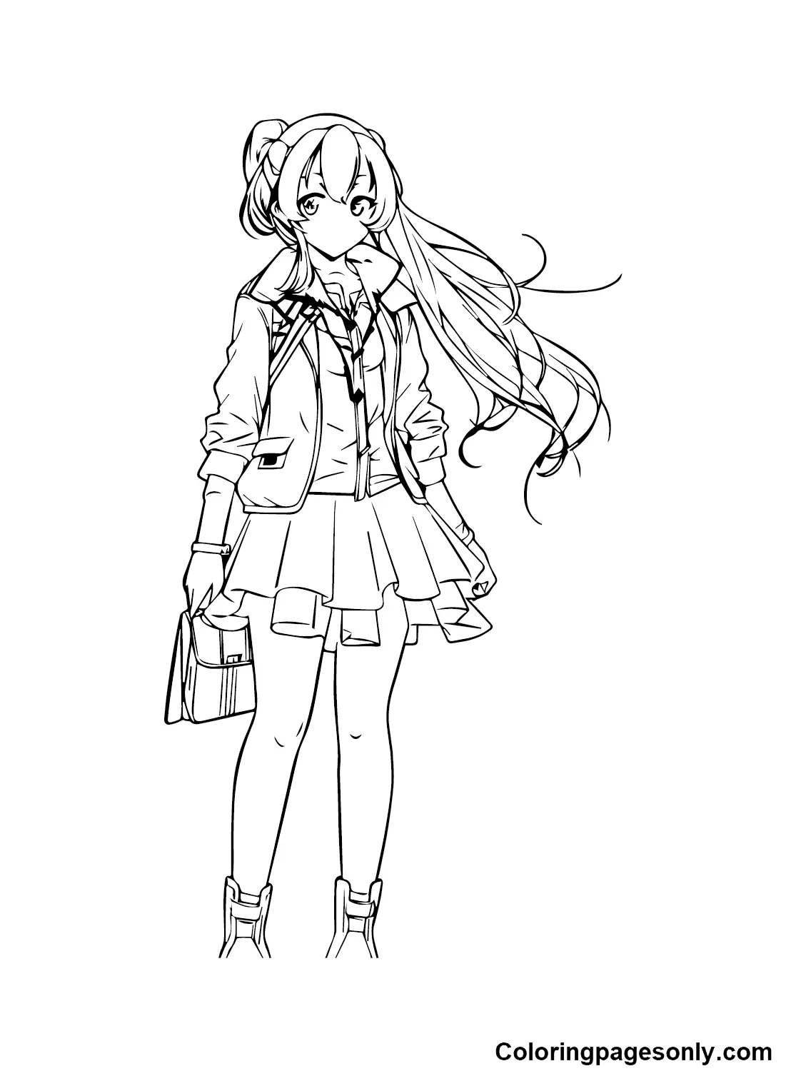 Anime Girl Coloring Pages 25