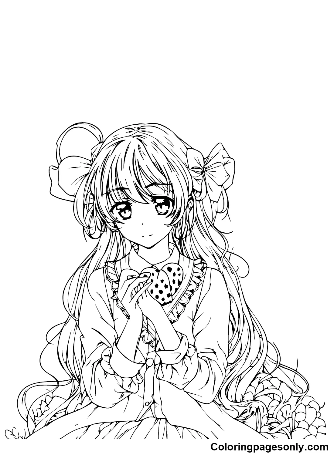 Anime Girl Coloring Pages 26