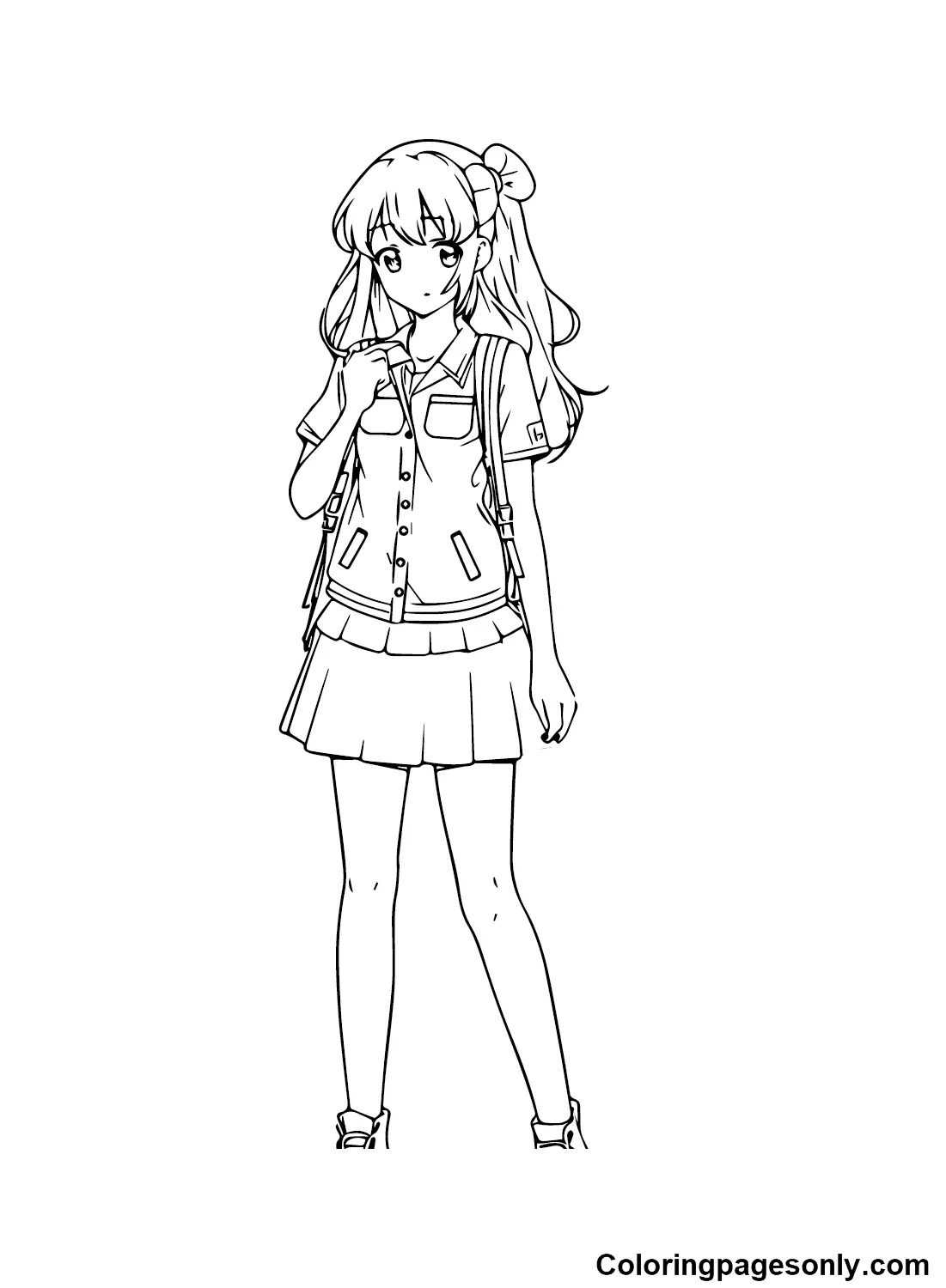 Anime Girl Coloring Pages 27
