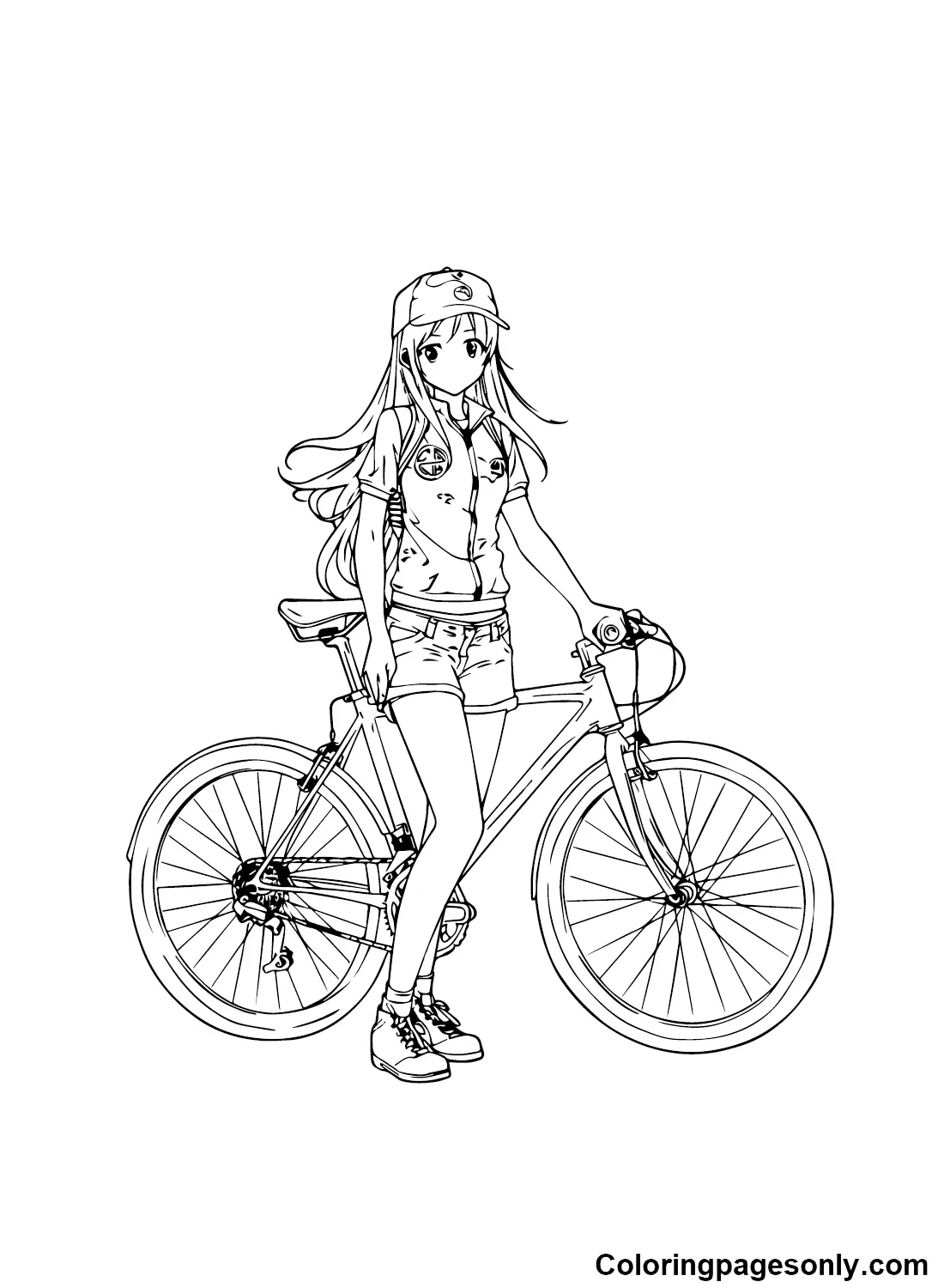 Anime Girl Coloring Pages 4